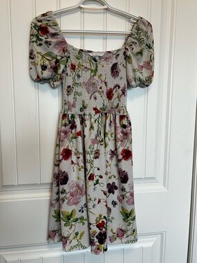 H&M Flora Butterfly Dress Cottagecore Whimsy